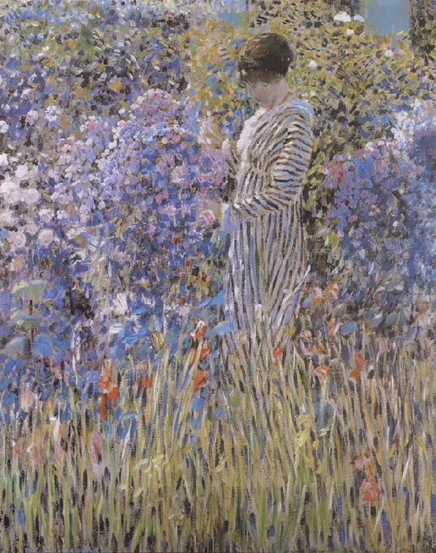 Frieseke, Frederick Carl Lady in a Garden China oil painting art